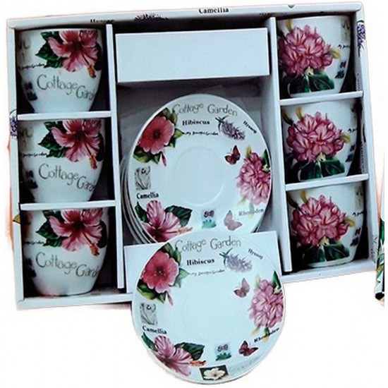 ΦΛΥΤΖΑΝΙΑ ΚΑΦΕ ΠΟΡΣΕΛΑΝΗΣ ΣΕΤ 6ΤΕΜ COTTAGE GARDEN 90ML ΦΛΥΤΖΑΝΙΑ ΚΑΦΕ ΠΟΡΣΕΛΑΝΗΣ ΣΕΤ 6ΤΕΜ COTTAGE GARDEN 90ML