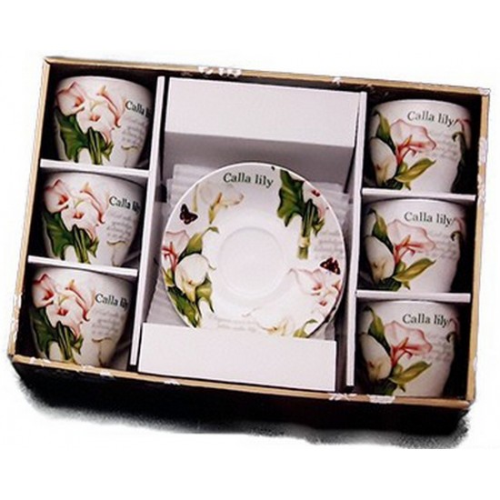 ΦΛΥΤΖΑΝΙΑ ΚΑΦΕ ΠΟΡΣΕΛΑΝΗΣ ΣΕΤ 6ΤΕΜ CALLA LILY 90ML ΦΛΥΤΖΑΝΙΑ ΚΑΦΕ ΠΟΡΣΕΛΑΝΗΣ ΣΕΤ 6ΤΕΜ CALLA LILY 90ML