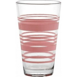 ΠΟΤΗΡΙΑ ΝΕΡΟΥ ΓΥΑΛΙΝΑ ΚΩΝΙΚΑ LINES PINK ΣΕΤ 6ΤΕΜ 305ML