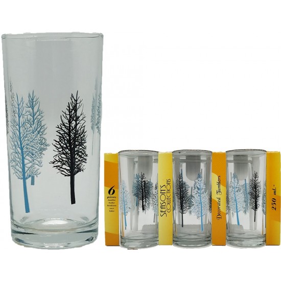 ΠΟΤΗΡΙΑ ΝΕΡΟΥ ΓΥΑΛΙΝΑ ΣΩΛΗΝΕΣ WINTER TREES ΣΕΤ 6ΤΕΜ 260ML ΠΟΤΗΡΙΑ ΝΕΡΟΥ ΓΥΑΛΙΝΑ ΣΩΛΗΝΕΣ WINTER TREES ΣΕΤ 6ΤΕΜ 260ML