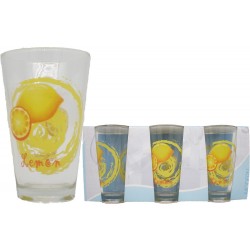 ΠΟΤΗΡΙΑ ΝΕΡΟΥ ΓΥΑΛΙΝΑ ΚΩΝΙΚΑ LEMONS ΣΕΤ 6ΤΕΜ 305ML