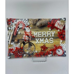 ΠΙΑΤΕΛΑ ΓΥΑΛΙΝΗ ΟΡΘΟΓΩΝΙΑ MERRY XMAS 30ΕΚ