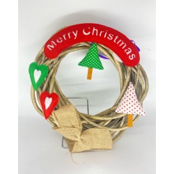 ΧΡΙΣΤΟΥΓΕΝΝΙΑΤΙΚΟ ΣΤΕΦΑΝΙ ΠΟΡΤΑΣ MERRY CHRISTMAS